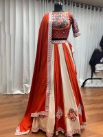 Multicolor Viscose Rayon Readymade Navratri Lehenga Choli